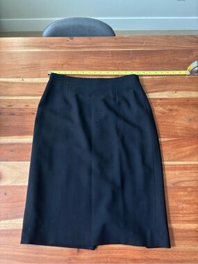 Paul Stuart Black Tailored Pencil Skirt